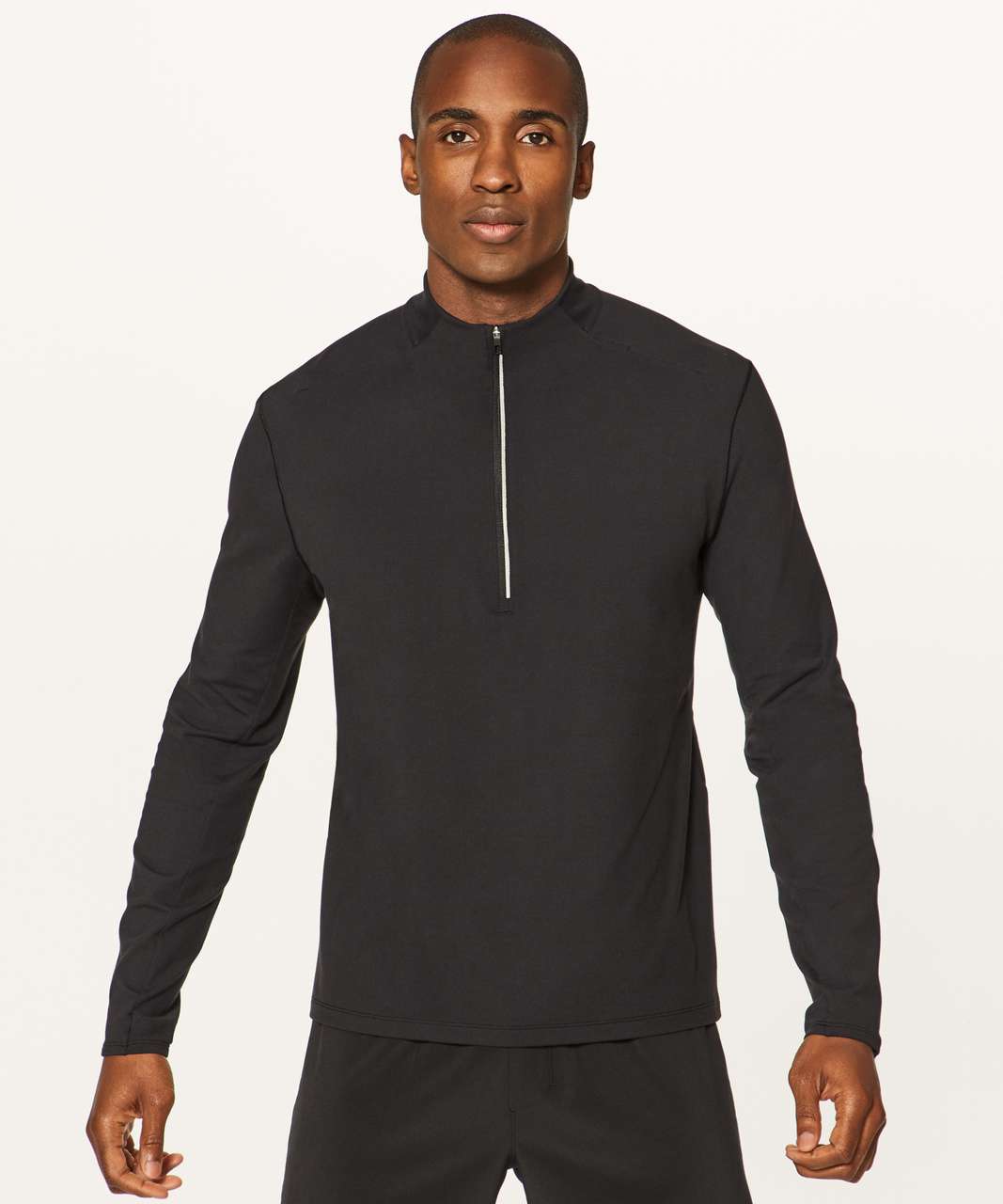 Black City Run Surge half-zip recycled-blend top