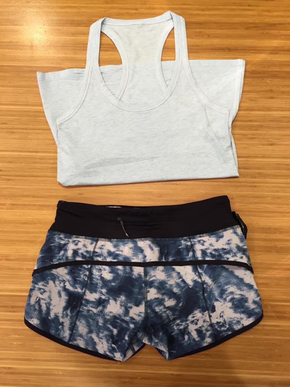 Lululemon Run:  Speed Short *4-way Stretch - Sea Side Silver Fox Alberta Lake / Naval Blue