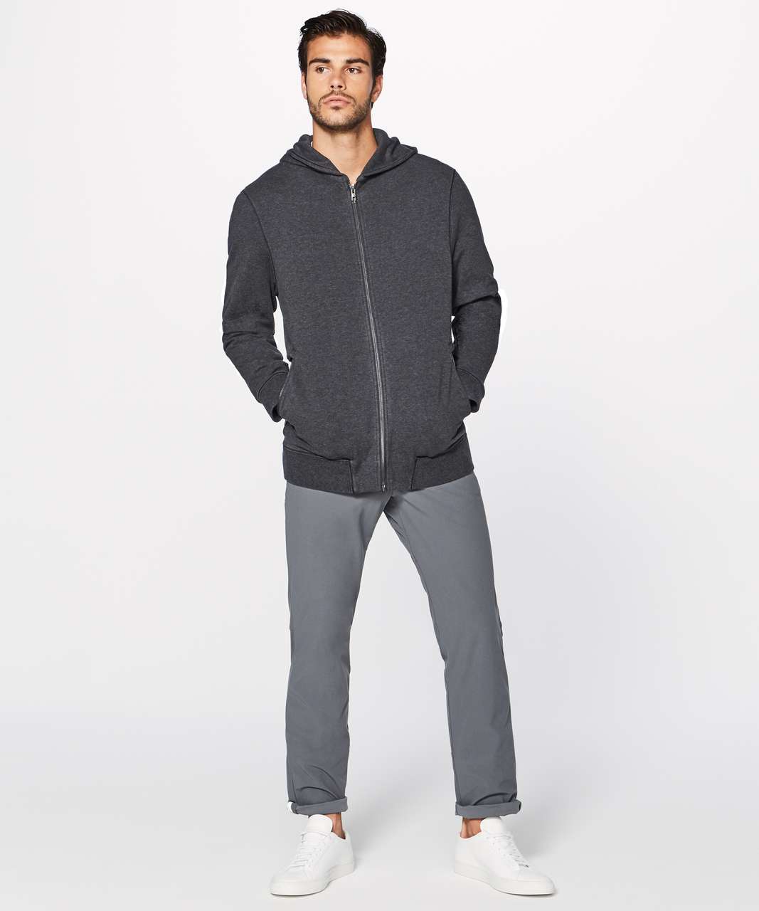 Lululemon Cross Cut Hoodie - Heathered Black