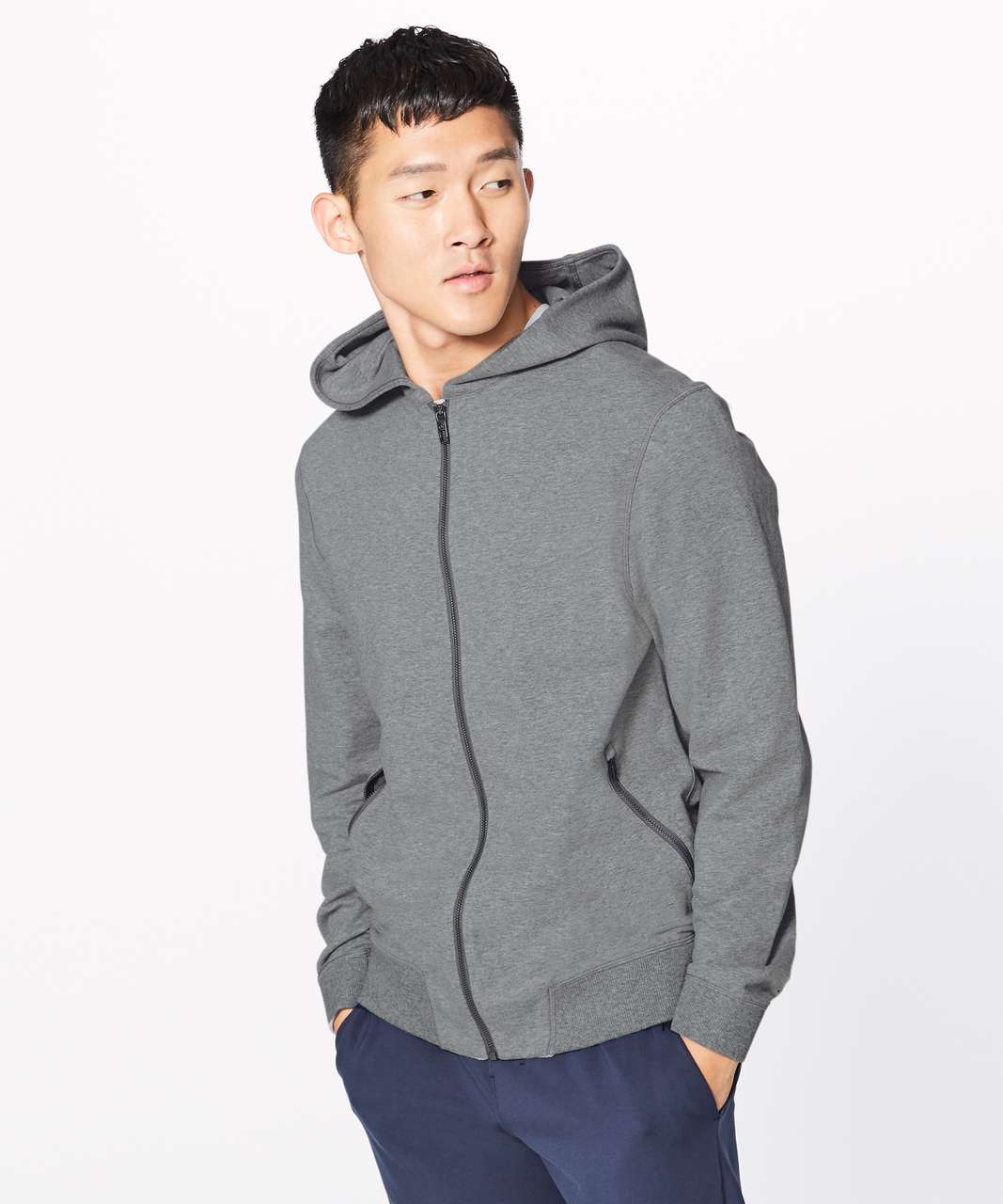 Lululemon Cross Cut Hoodie - Heathered Medium Grey - lulu fanatics