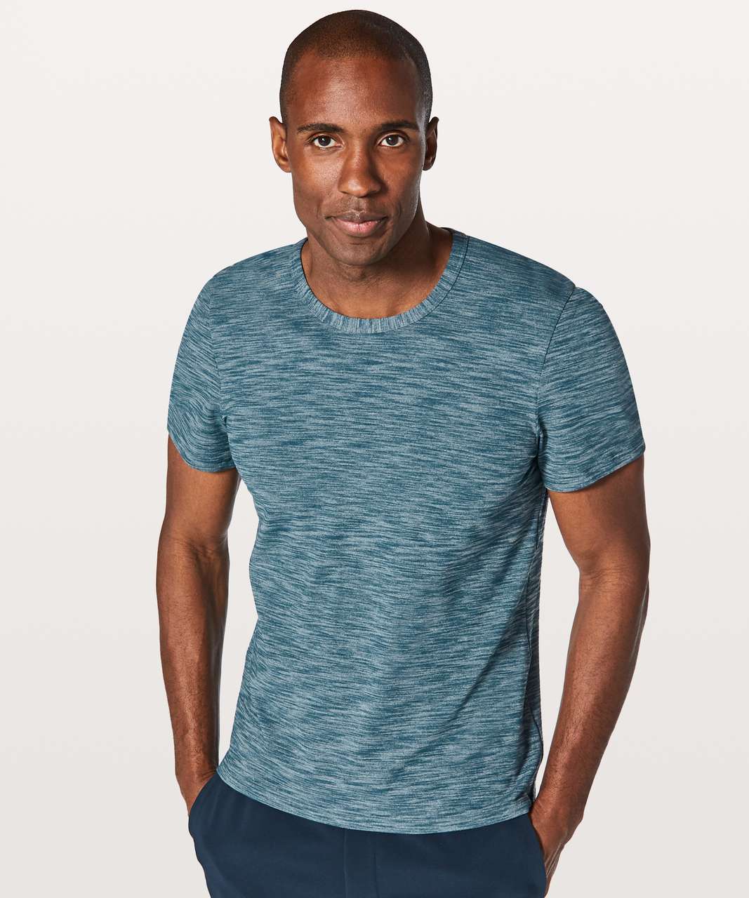 Lululemon Pulse Slub Short Sleeve *Lightweight Rulu - Heathered Alberta Lake