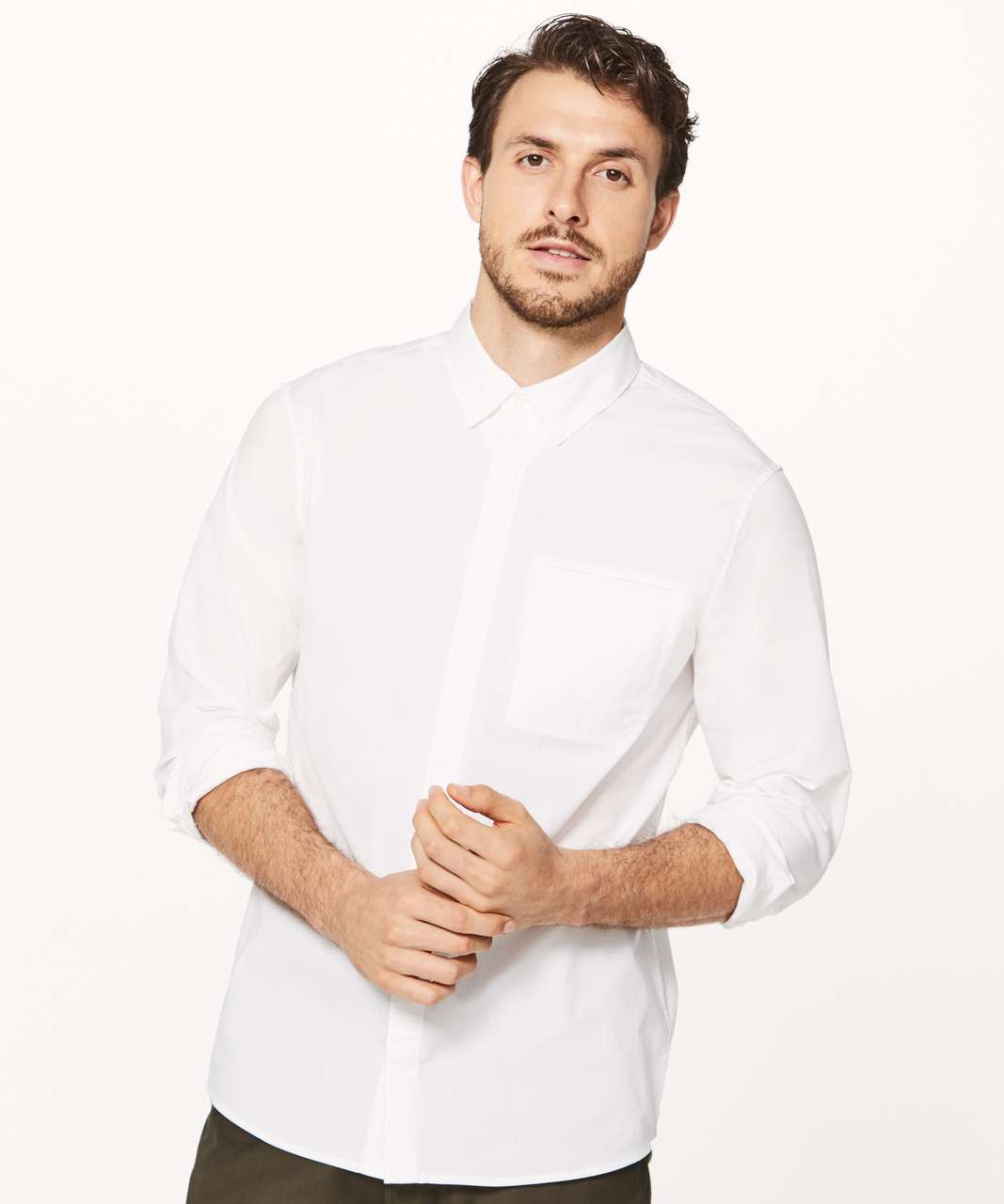 Lululemon Recommission Long Sleeve Buttondown - White