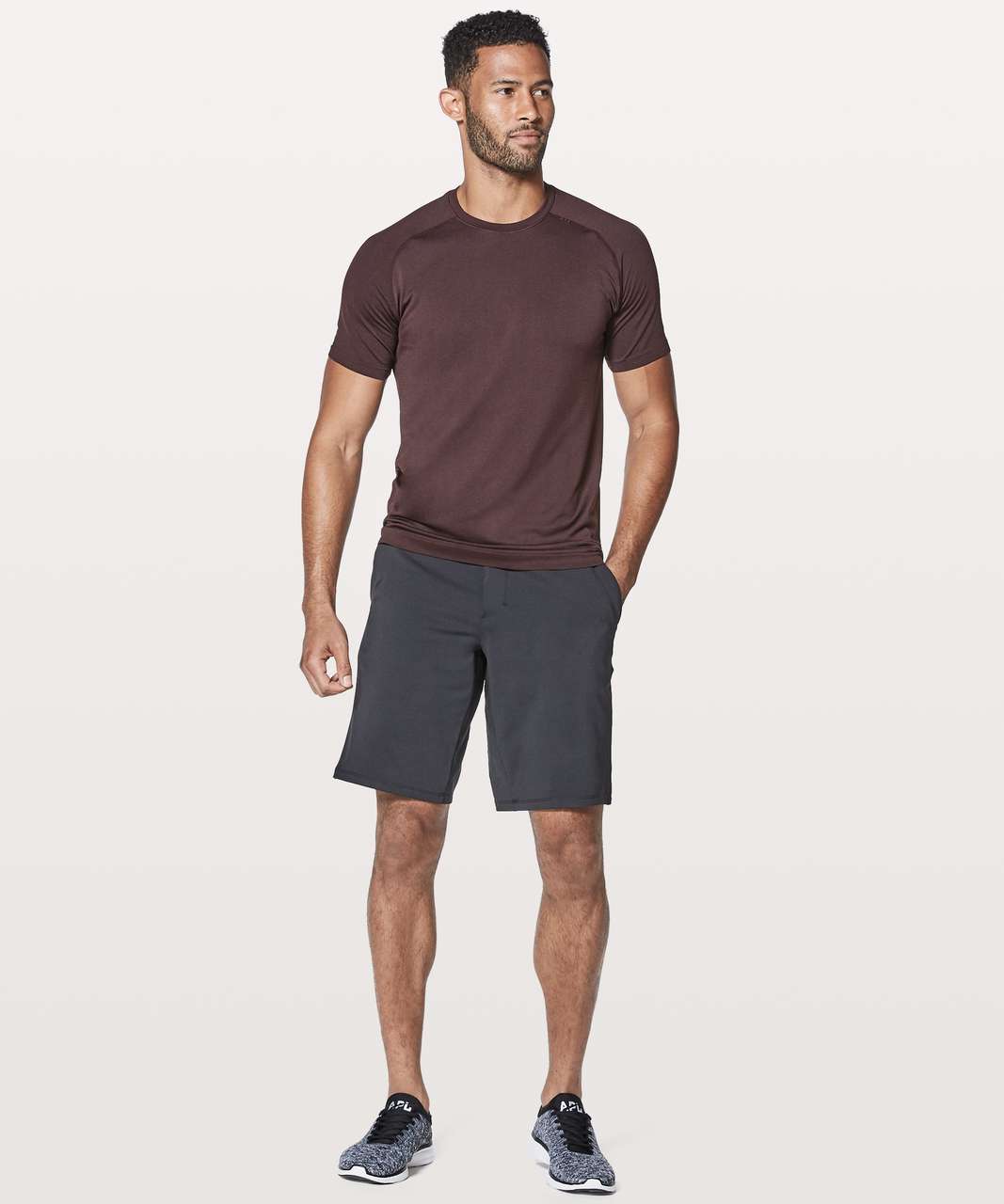 Lululemon Metal Vent Tech Short Sleeve - Black Cherry / Black Cherry