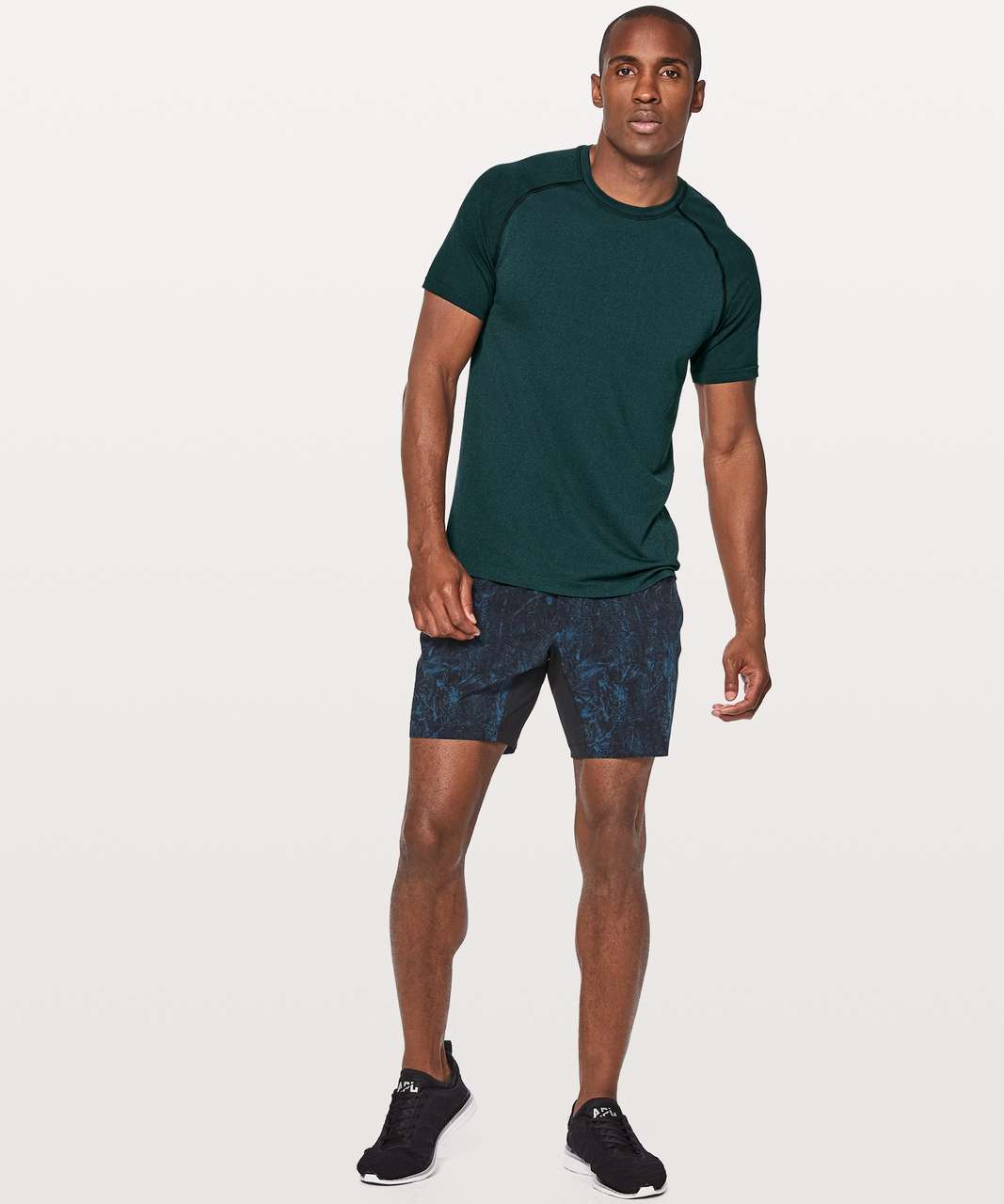 Lululemon Metal Vent Tech Short Sleeve - Black / Mariner