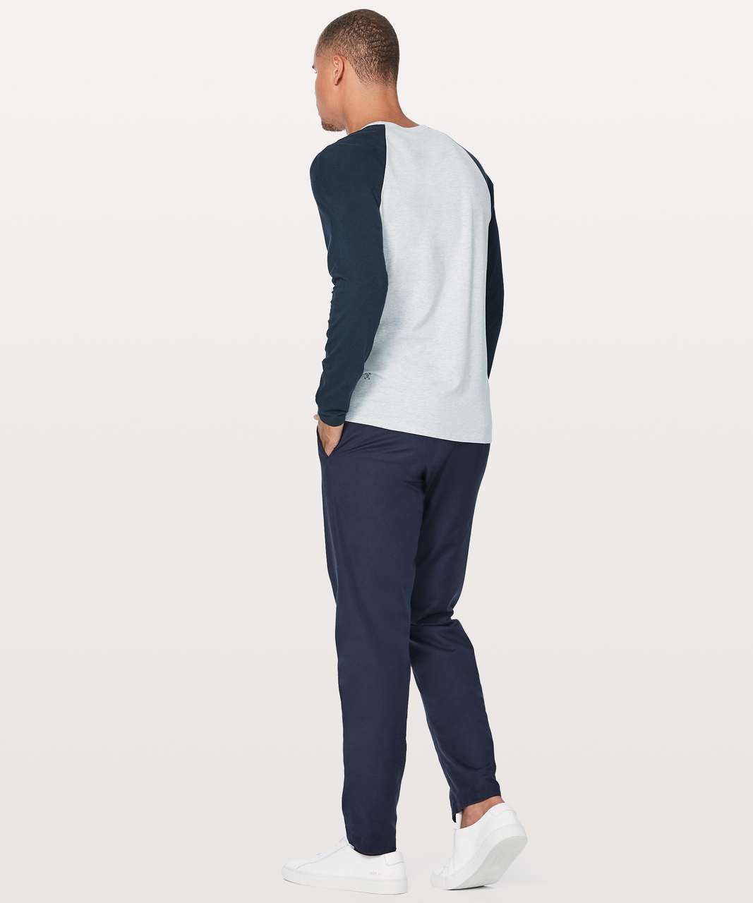 Lululemon Bodhi Long Sleeve - Heathered Core Ultra Light Grey / Nautical Navy