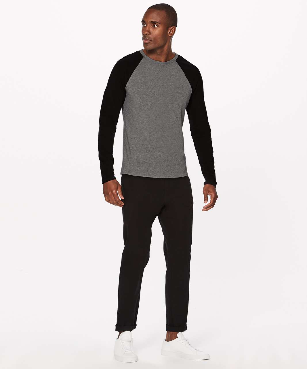 Lululemon Bodhi Long Sleeve - Heathered Medium Grey / Black