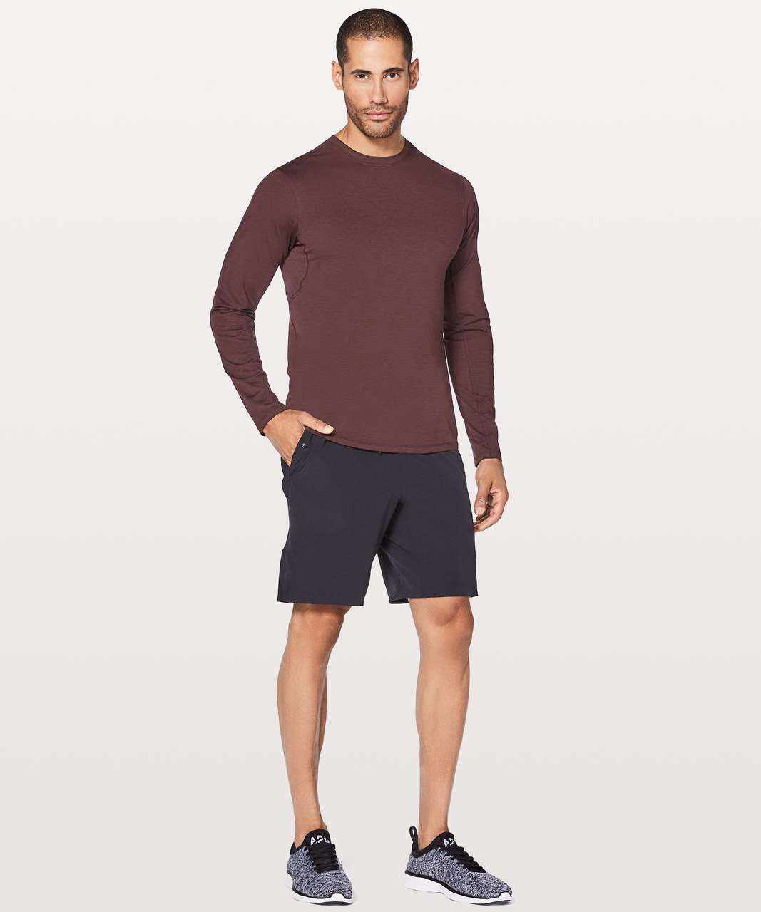 Lululemon Somatic Long Sleeve - Black Cherry