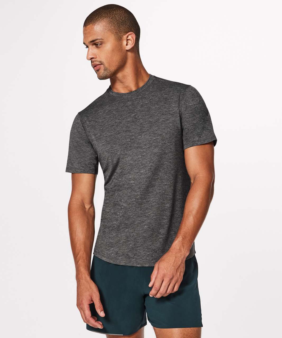 Lululemon Somatic Short Sleeve - Heathered Black - lulu fanatics