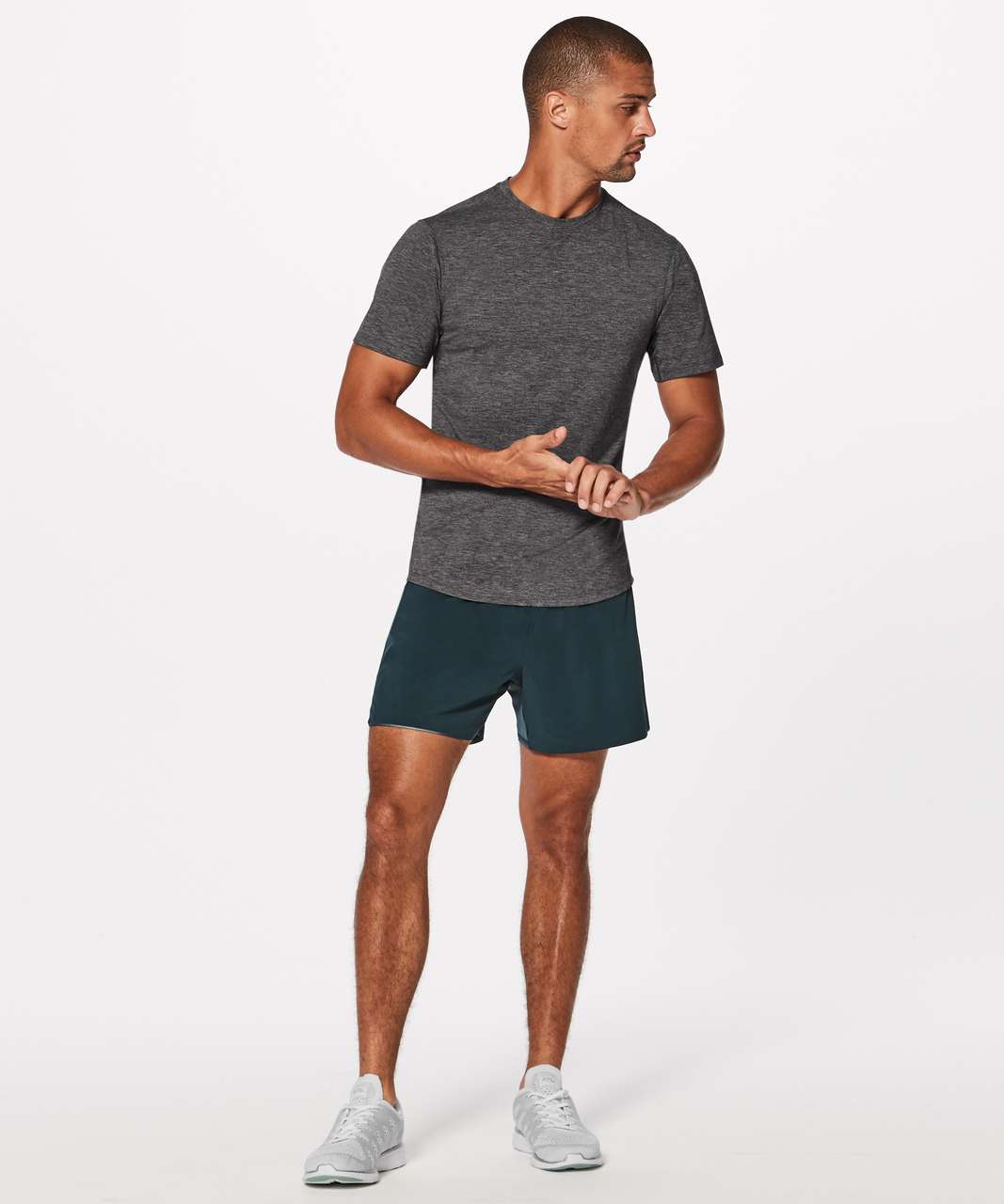 Lululemon Somatic Short Sleeve - Heathered Black - lulu fanatics