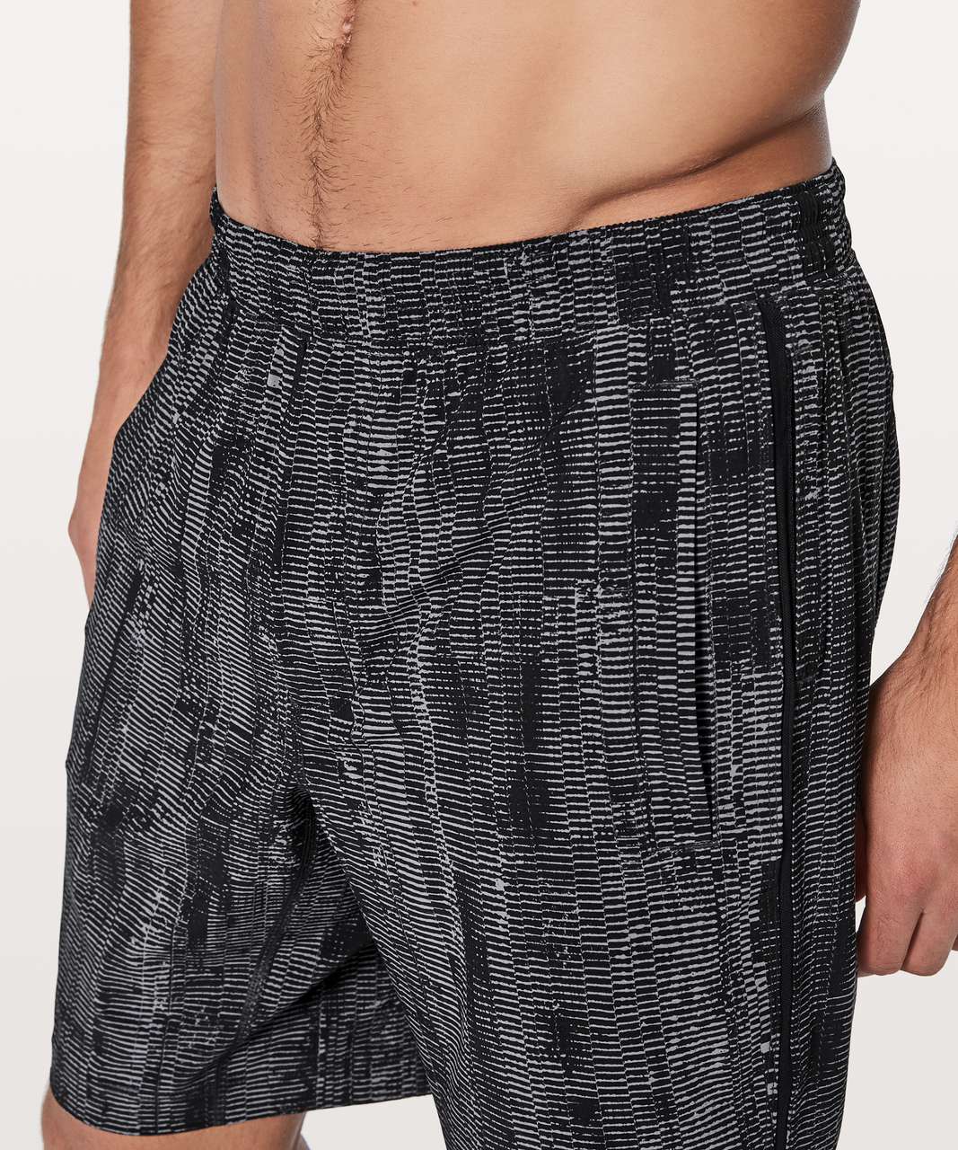 Lululemon Pace Breaker Short 9 - Matchstick Asphalt Grey Black