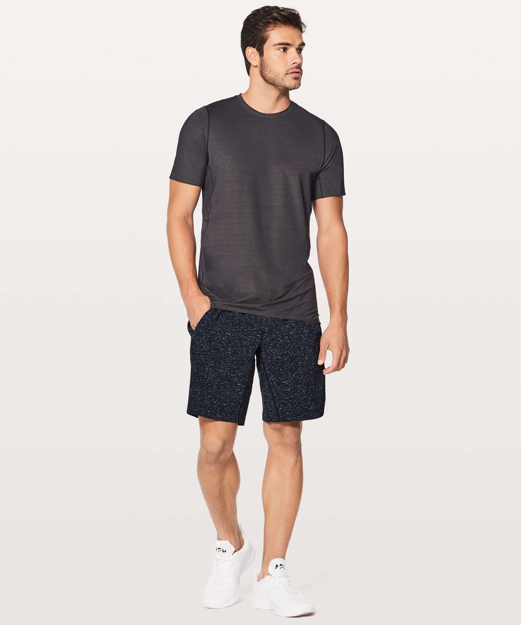 Lululemon Pace Breaker Short 9" - Mix Match Asphalt Grey Black