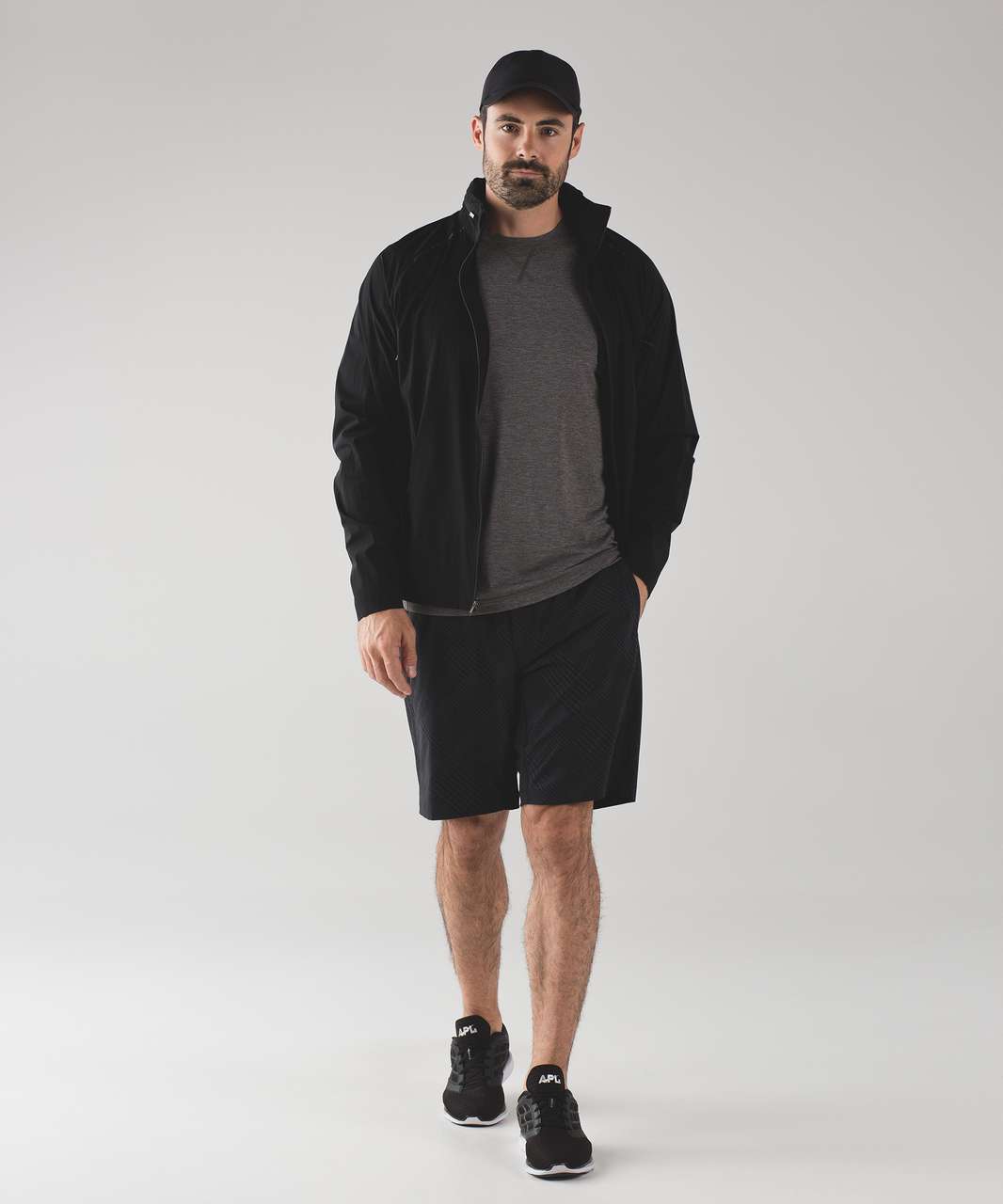 Lululemon The Short 9” Unlined Shorts Mens Heather Black Workout