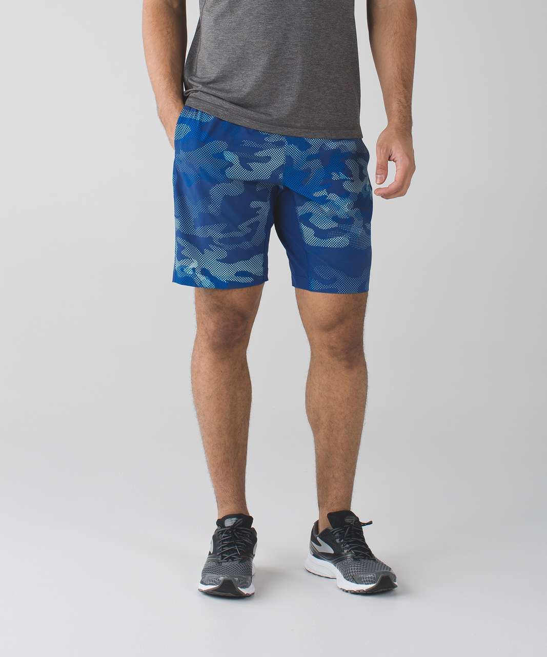 Lululemon T.H.E. Short *Luxtreme Liner 9" - Big Pebble Camo Dark Cobalt Sea Mist