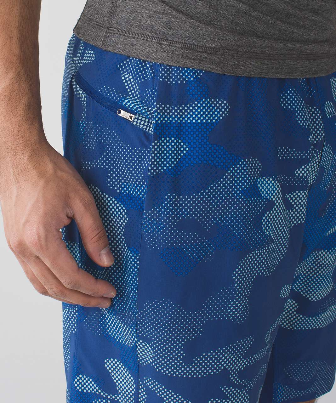 Lululemon T.H.E. Short *Luxtreme Liner 9" - Big Pebble Camo Dark Cobalt Sea Mist