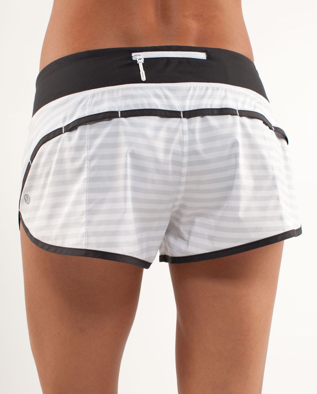 Lululemon Run:  Speed Short - Deep Coal / Heathered Deep Coal / White Heathered Blurred Grey Classic Stripe