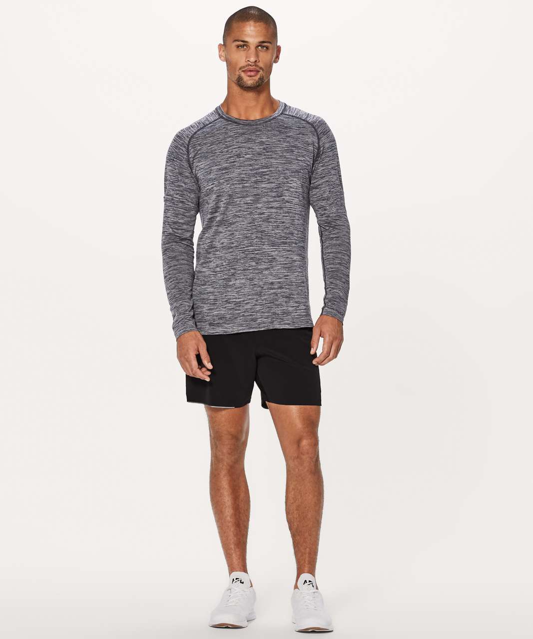 Lululemon Metal Vent Tech Long Sleeve *Wool - Black / White - lulu fanatics