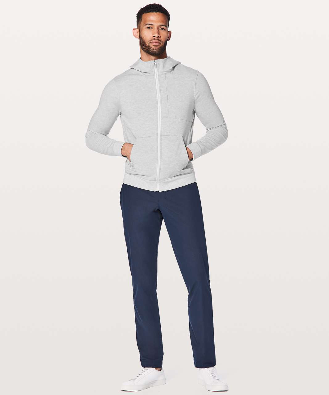 Lululemon Split Hoodie - Heathered Light Grey - lulu fanatics