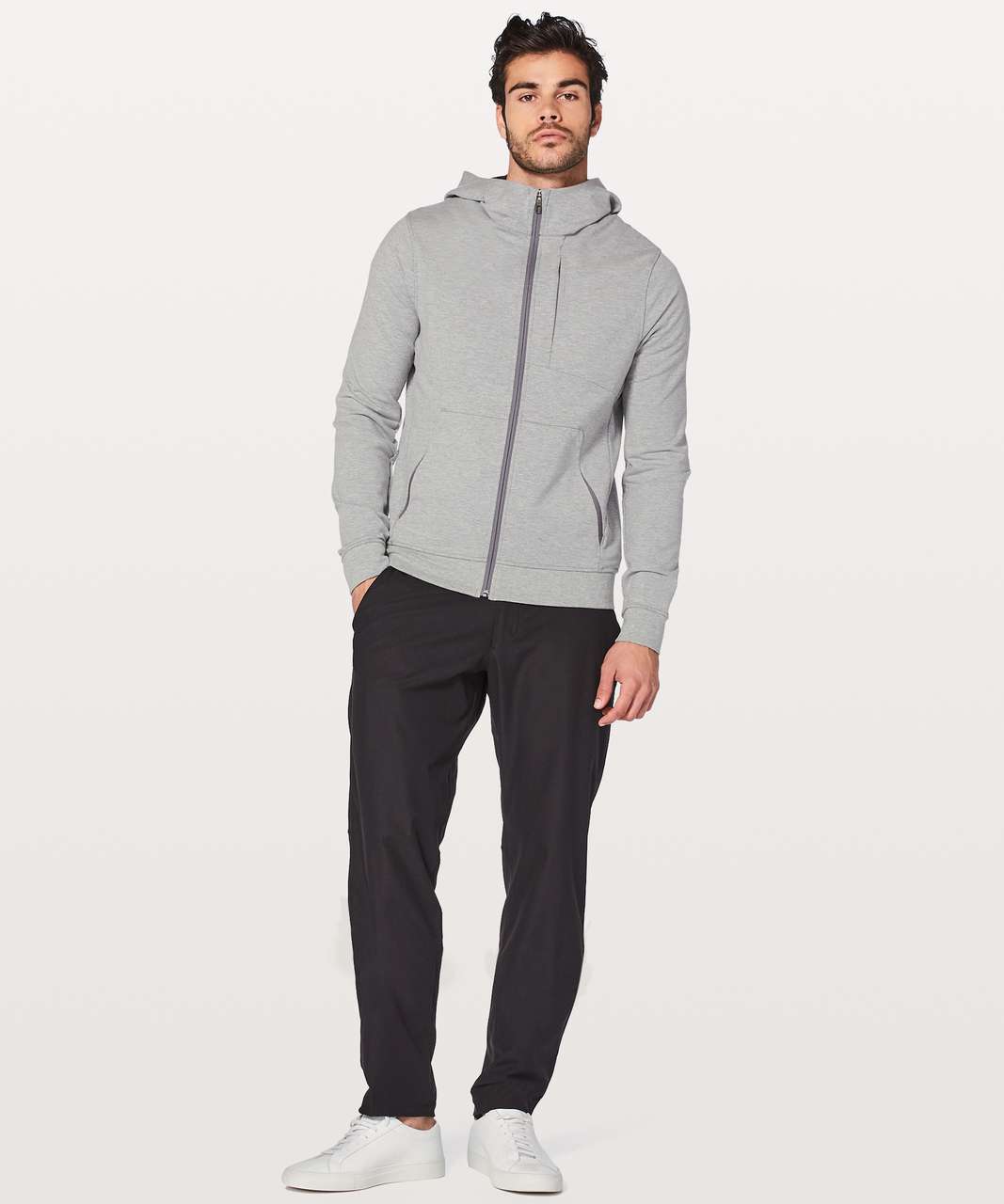 lululemon athletica, Shirts, Peloton Lululemon City Sweat Pullover Hoodie  In Heathered Ultra Light Grey