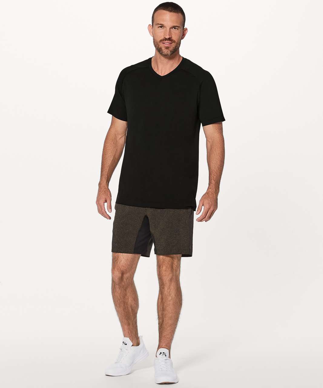 Lululemon Metal Vent Tech Short Sleeve V - Black / Black - lulu fanatics