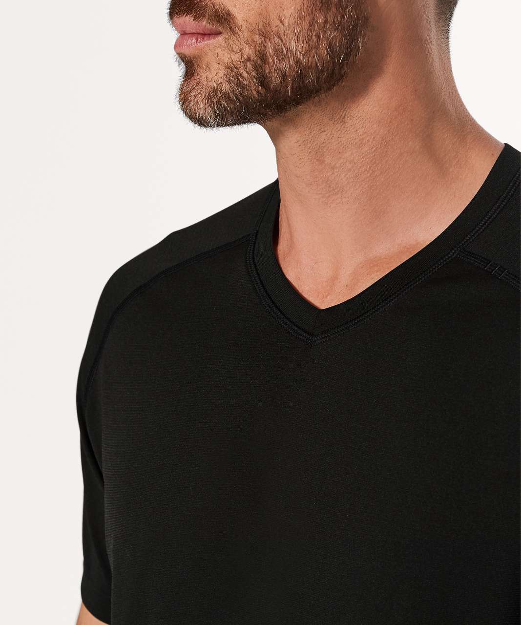 Lululemon Metal Vent Tech Short Sleeve V - Black / Black