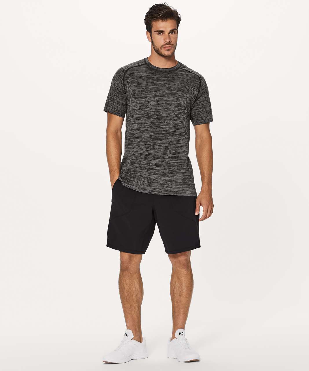 Lululemon Metal Vent Tech Short Sleeve *Wool - Black / White