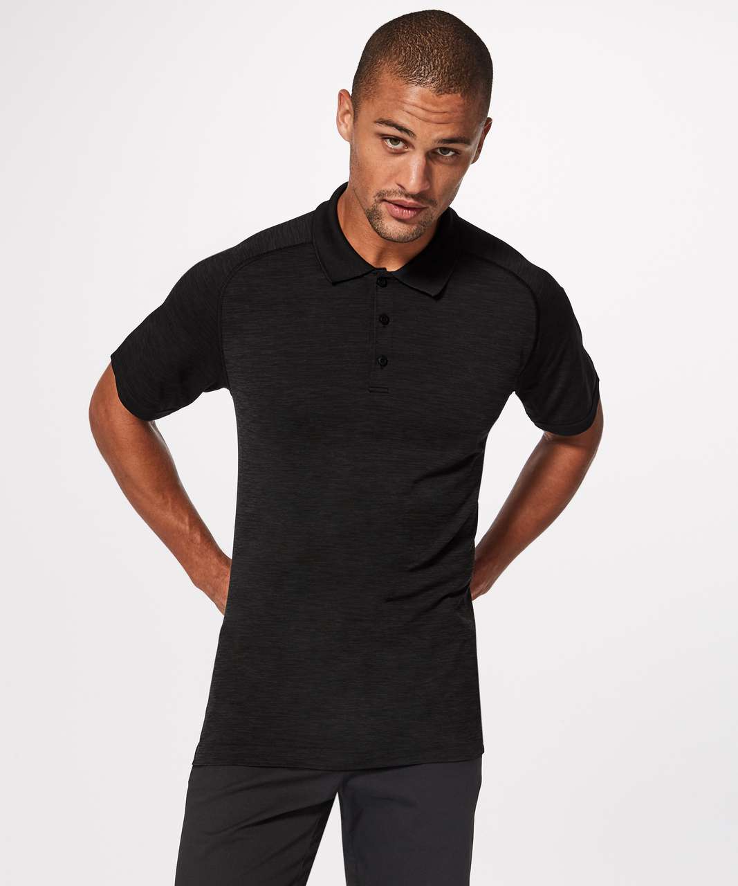 Lululemon Metal Vent Tech Polo - Deep Coal / Black - lulu fanatics