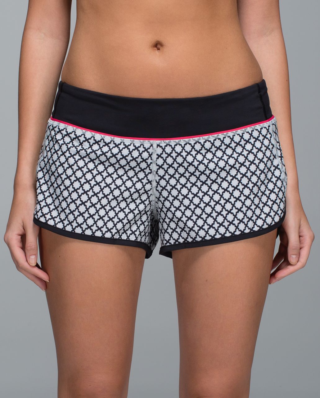 RARE Lululemon Seawheeze 3D Chevron Edition Speed Eye Logo Shorts Women  Size 12