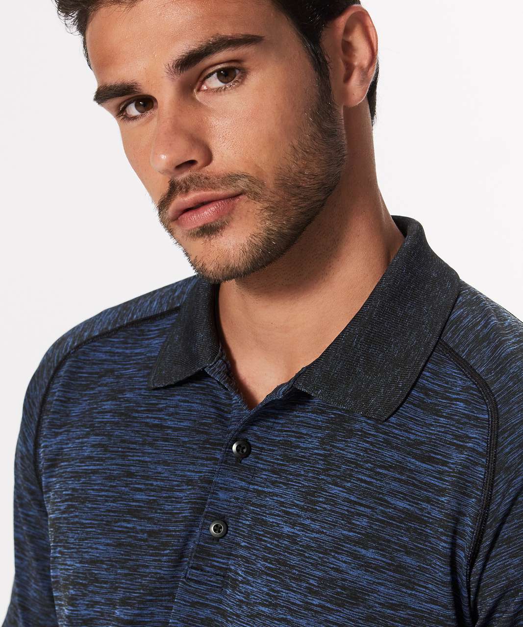 Lululemon Metal Vent Tech Polo - Cerulean Blue / Black