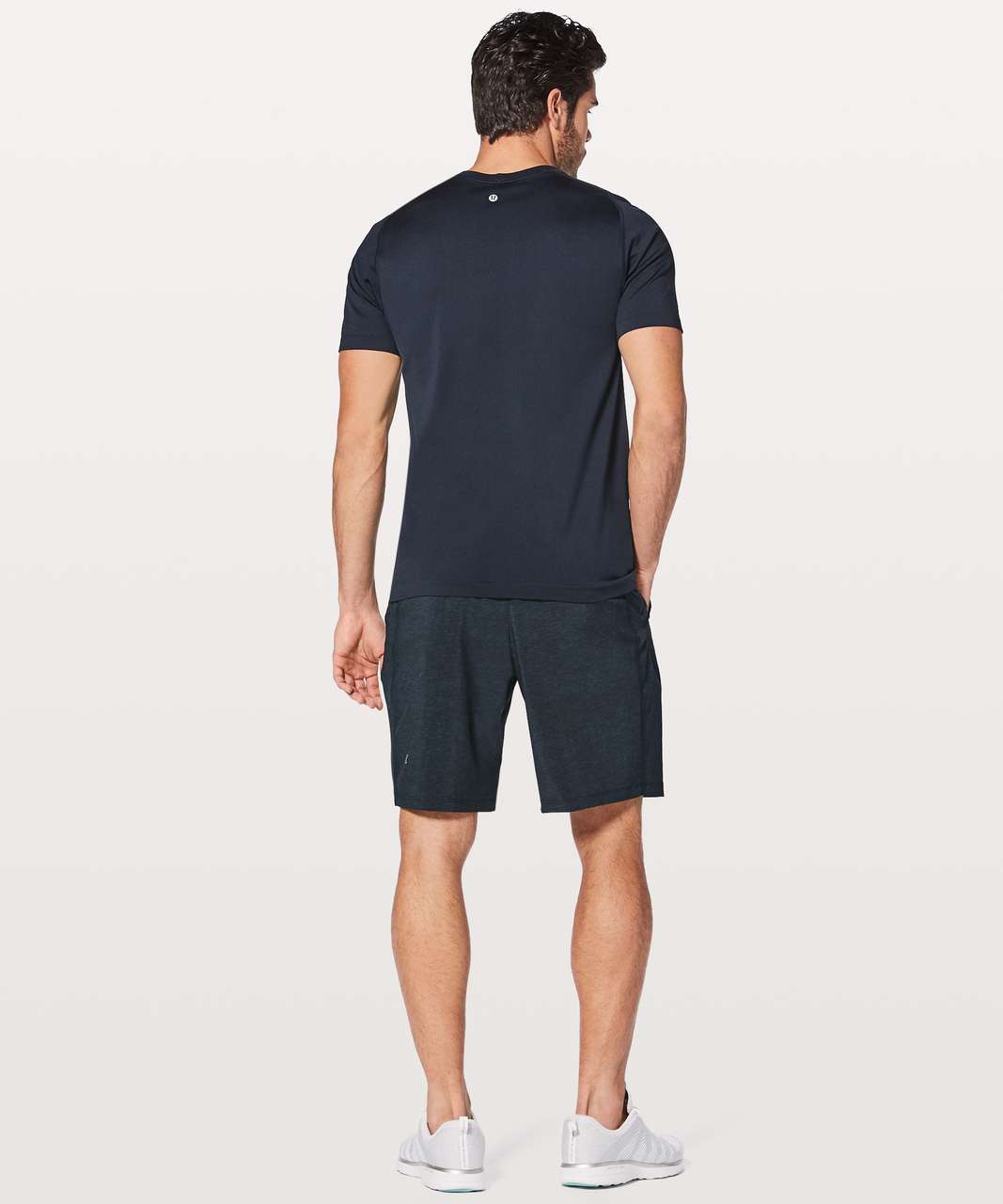 Lululemon Pace Breaker Short Linerless 9" - Heathered Texture Printed Iron Blue True Navy (First Release)