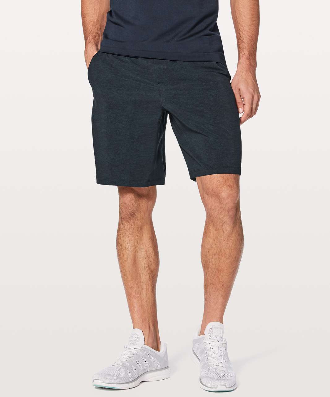 Lululemon Pace Breaker Short Linerless 9" - Heathered Texture Printed Iron Blue True Navy (First Release)