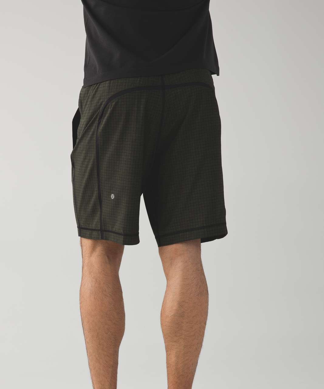 Lululemon Pace Breaker Short *Linerless 9" - Heathered Texture Lexplaid Deep Camo