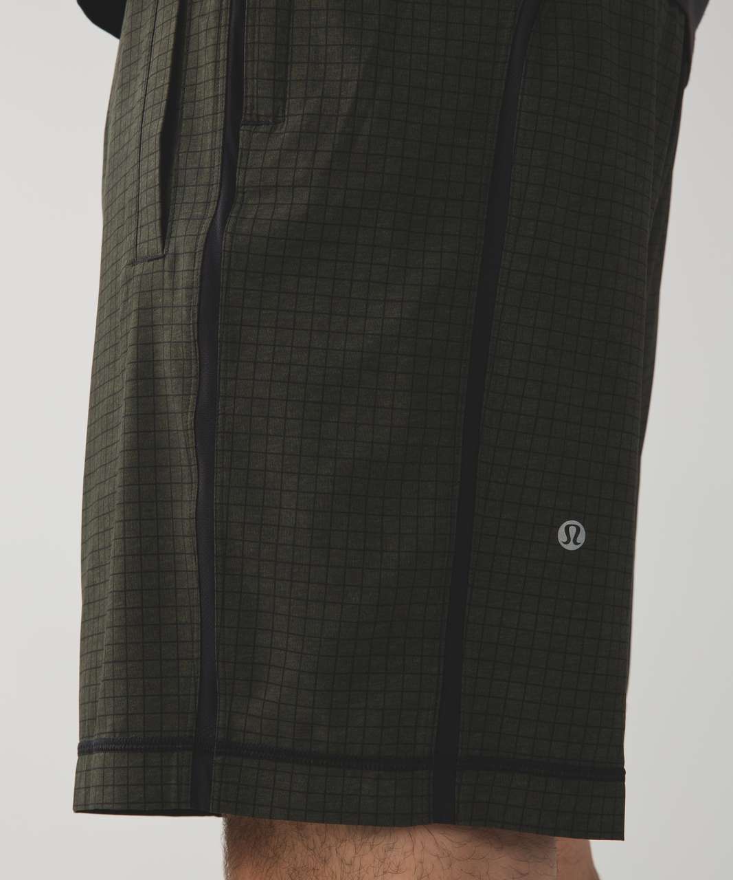 Lululemon Pace Breaker Short *Linerless 9" - Heathered Texture Lexplaid Deep Camo