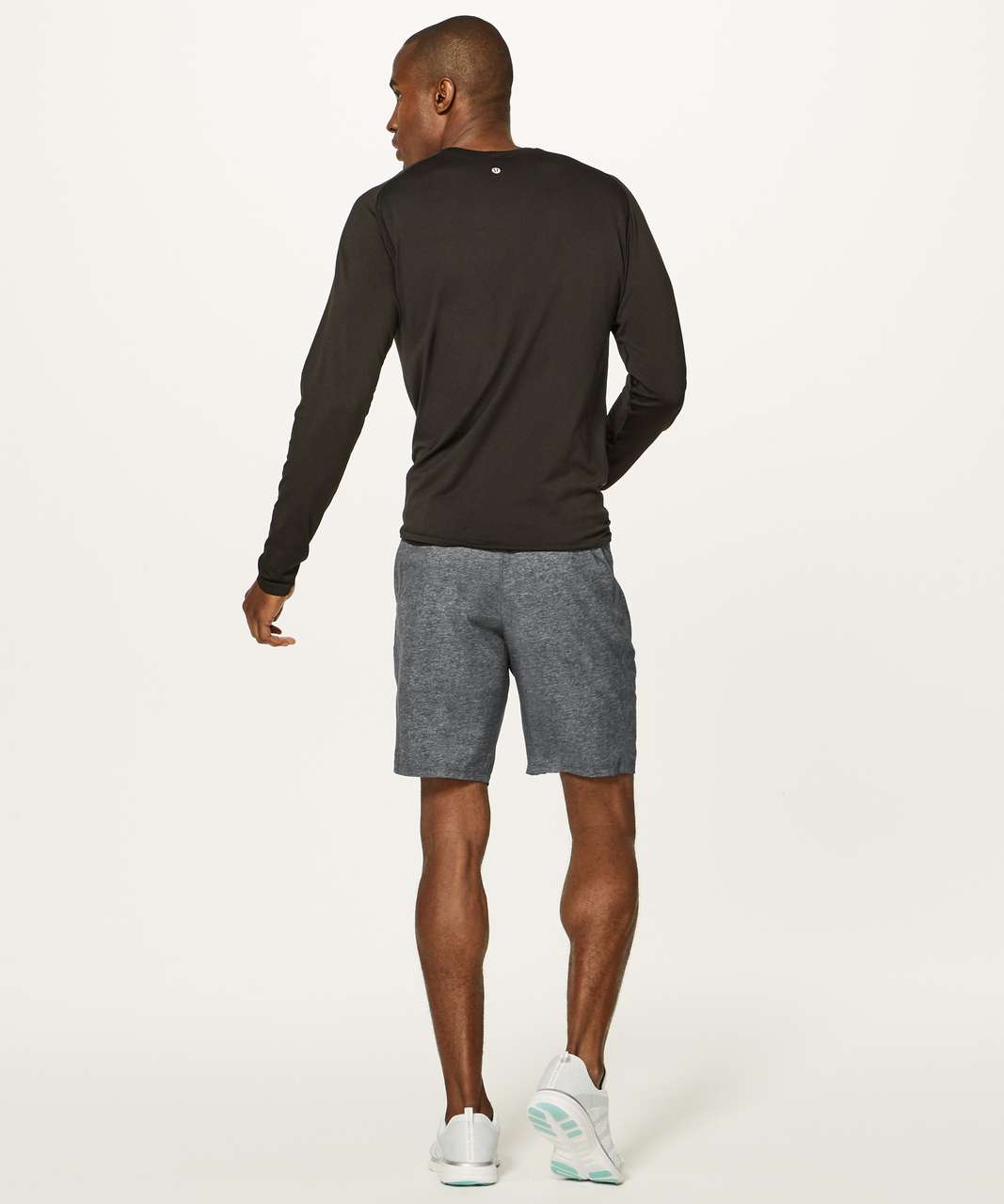 Lululemon - Pace Breaker Short Linerless 9 - Heathered Texture Printed  Mercury Deep Coal - $58.00