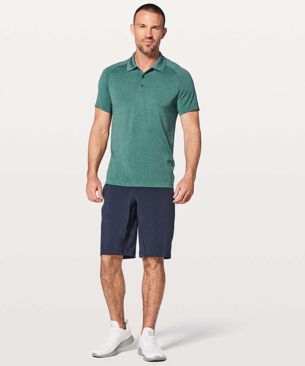 Lululemon Metal Vent Tech Polo - Antigua / Green Smoke