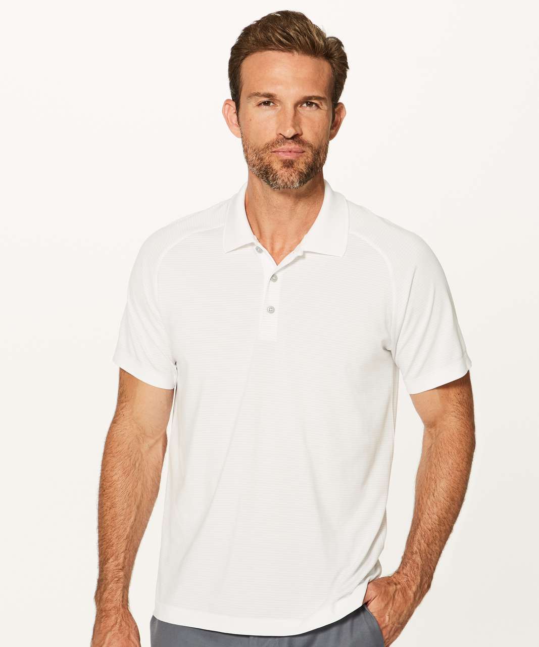 Lululemon Metal Vent Tech Polo - White / White (First Release) - lulu ...