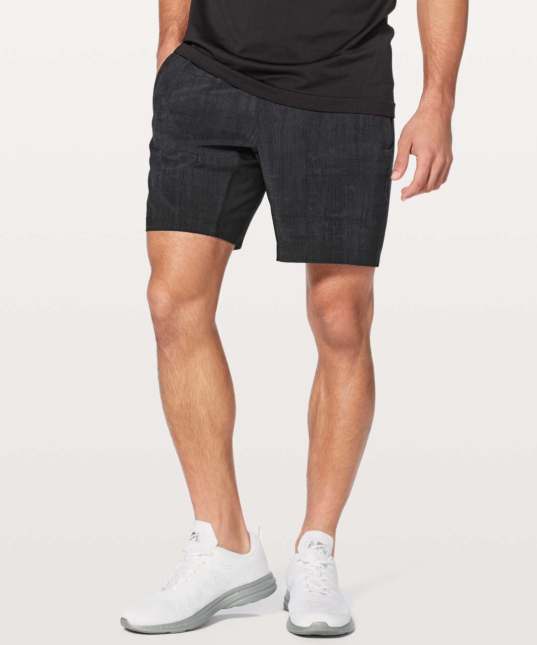 Lululemon T.H.E. Short *Linerless 7 - Grid Lines Deep Coal Black - lulu  fanatics