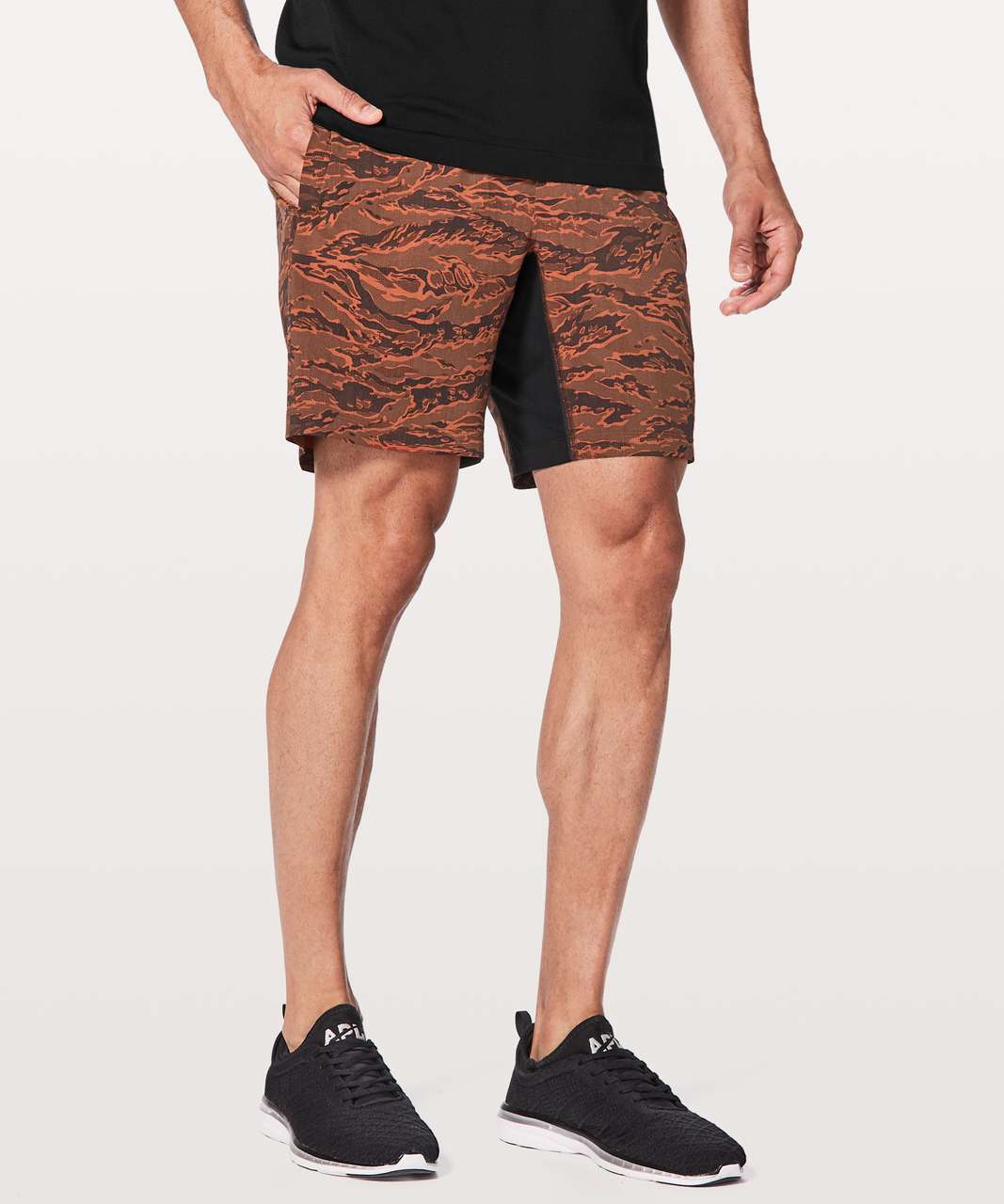 Lululemon T.H.E. Short *Linerless 7" - Tiger Camo Multi Orange