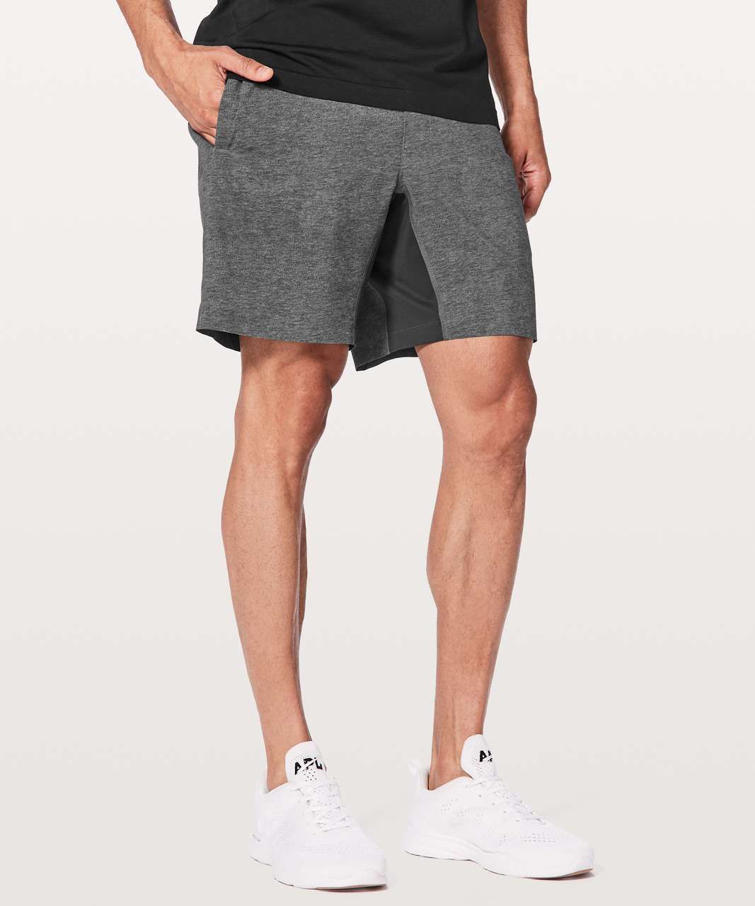 Heathered Desert Sun 1/2 zip!! And grey inner glow shorts. No doggos :( : r/ lululemon