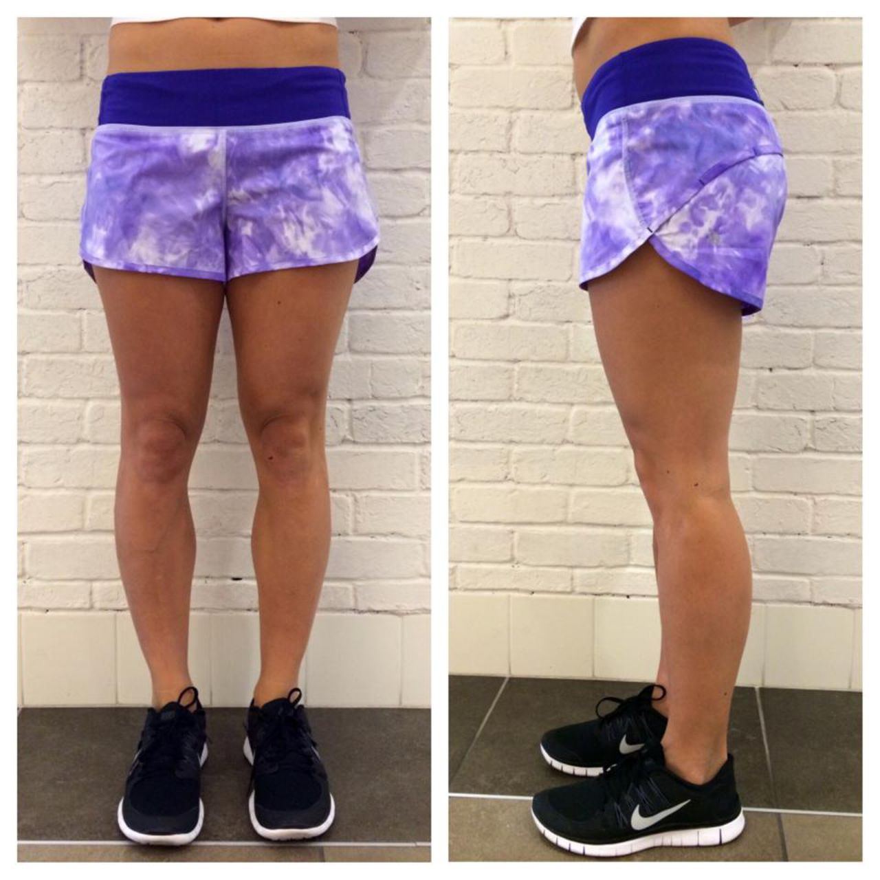 Lululemon Run:  Speed Short *2-way Stretch - Spray Dye Cool Breeze Bruised Berry / Bruised Berry