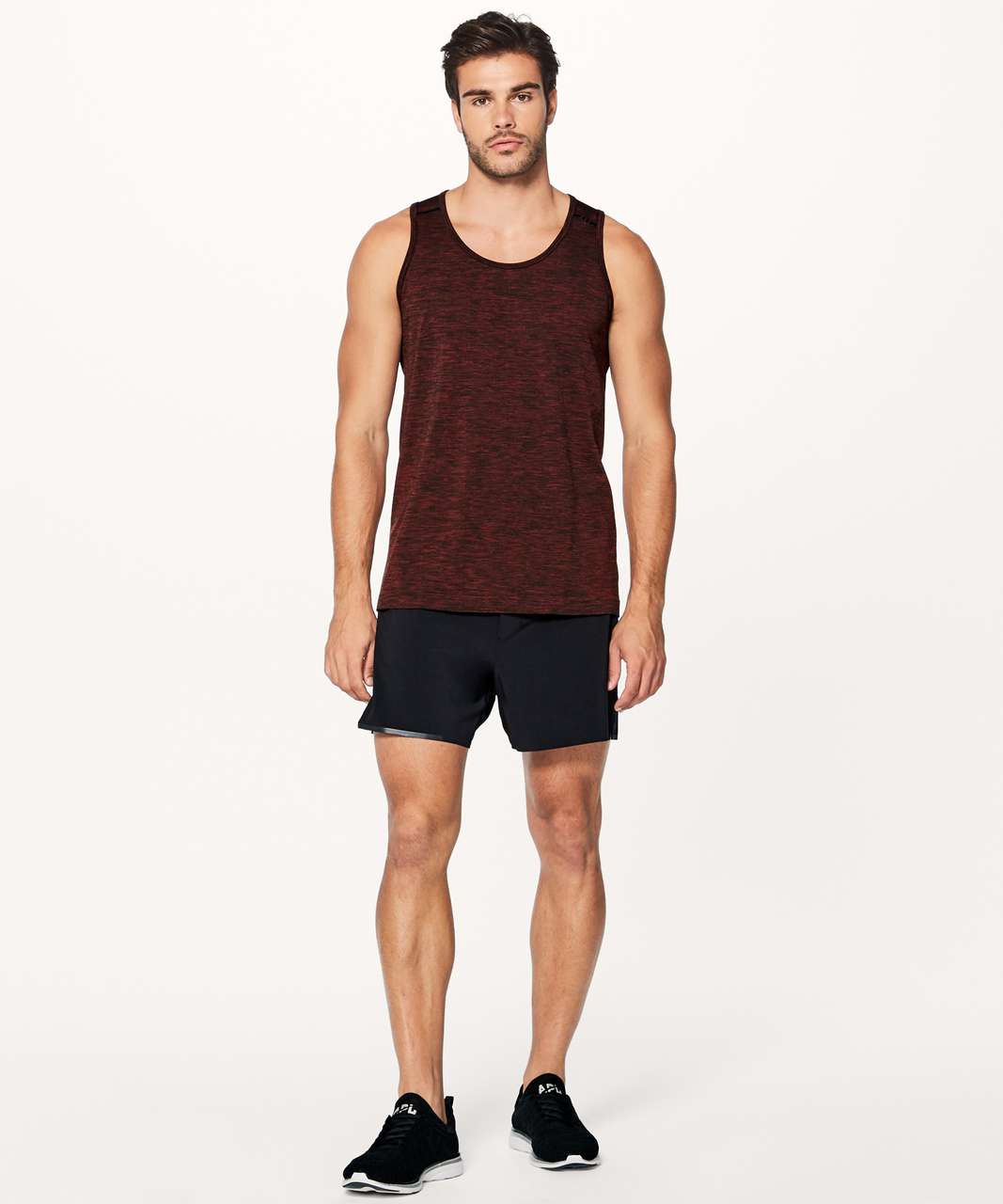 Lululemon Metal Vent Tech Tank - Oxblood / Black