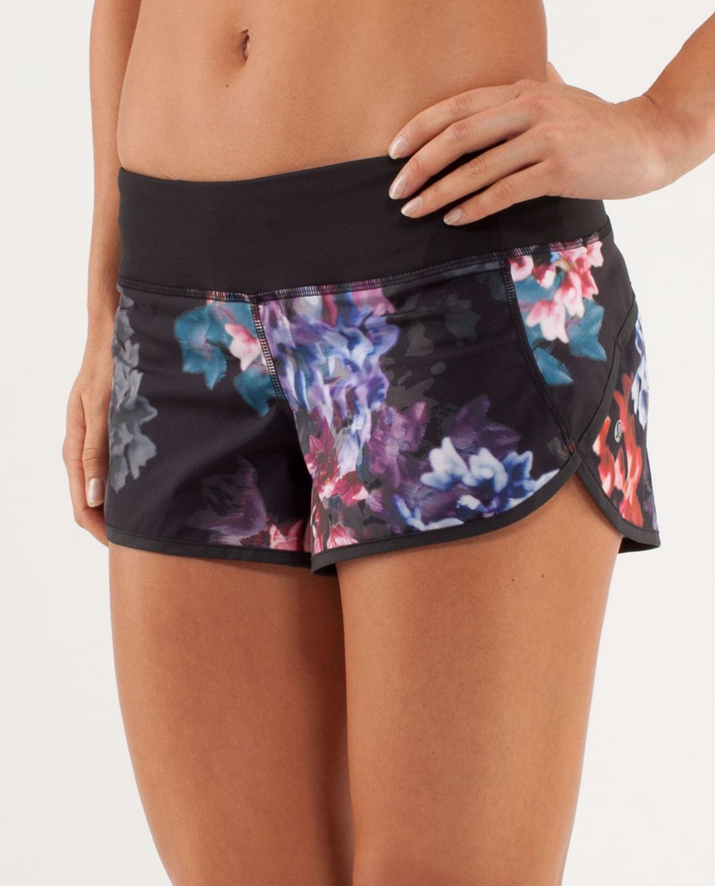 Lululemon Run:  Speed Short - Spring Has Sprung Multi / Black