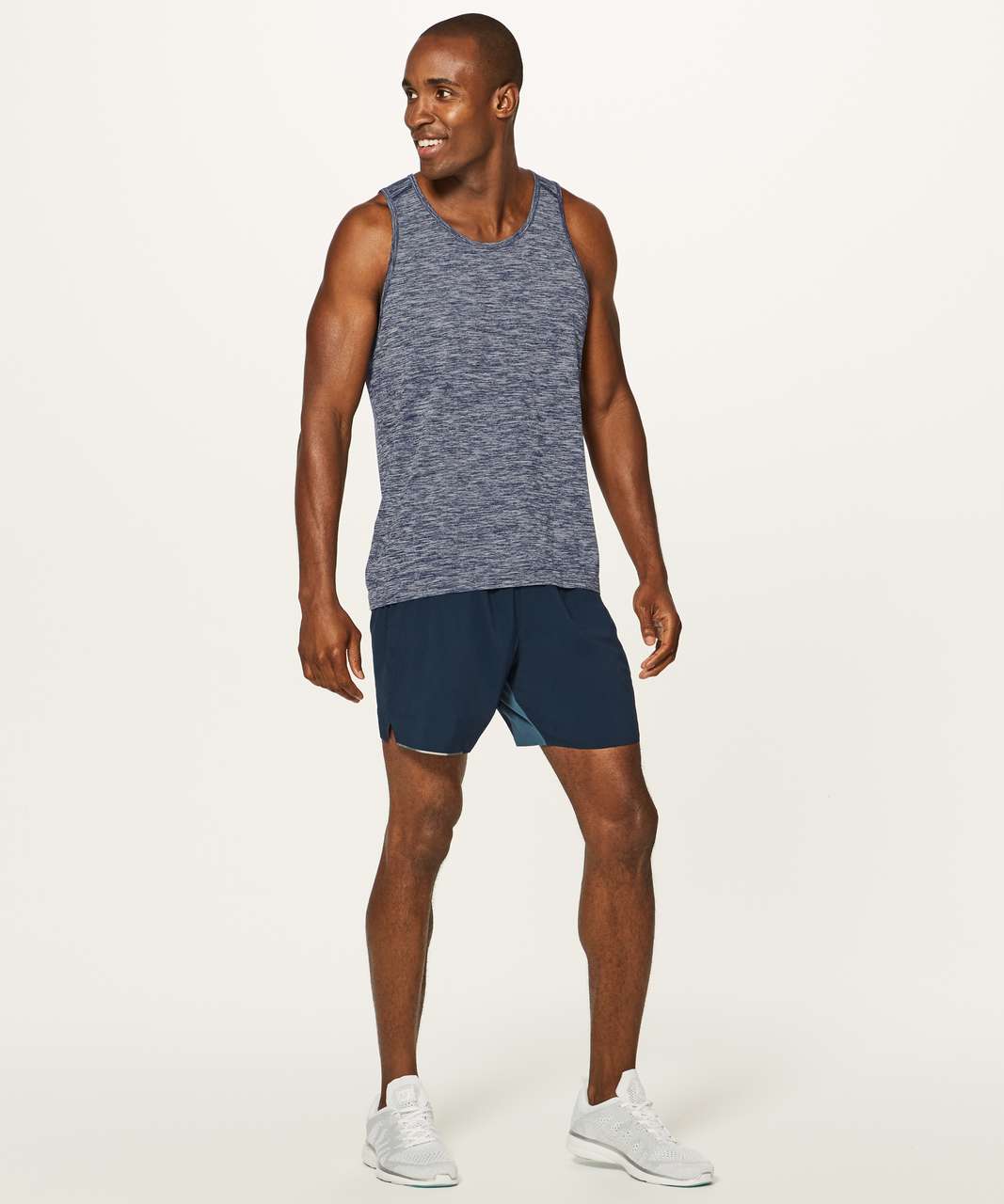 Lululemon Metal Vent Tech Surge Tank - Deep Navy / White