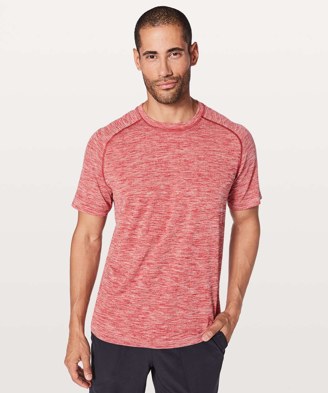 Lululemon Metal Vent Tech Surge Short Sleeve - Game Day Red / White