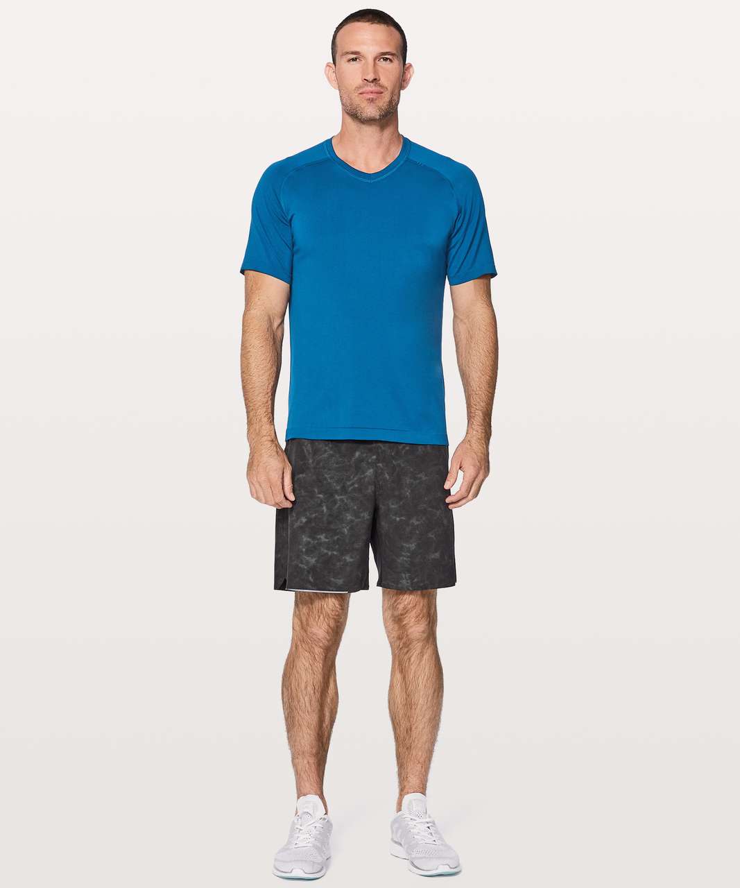 Lululemon Metal Vent Tech Short Sleeve V - Dark Royal / Dark Royal