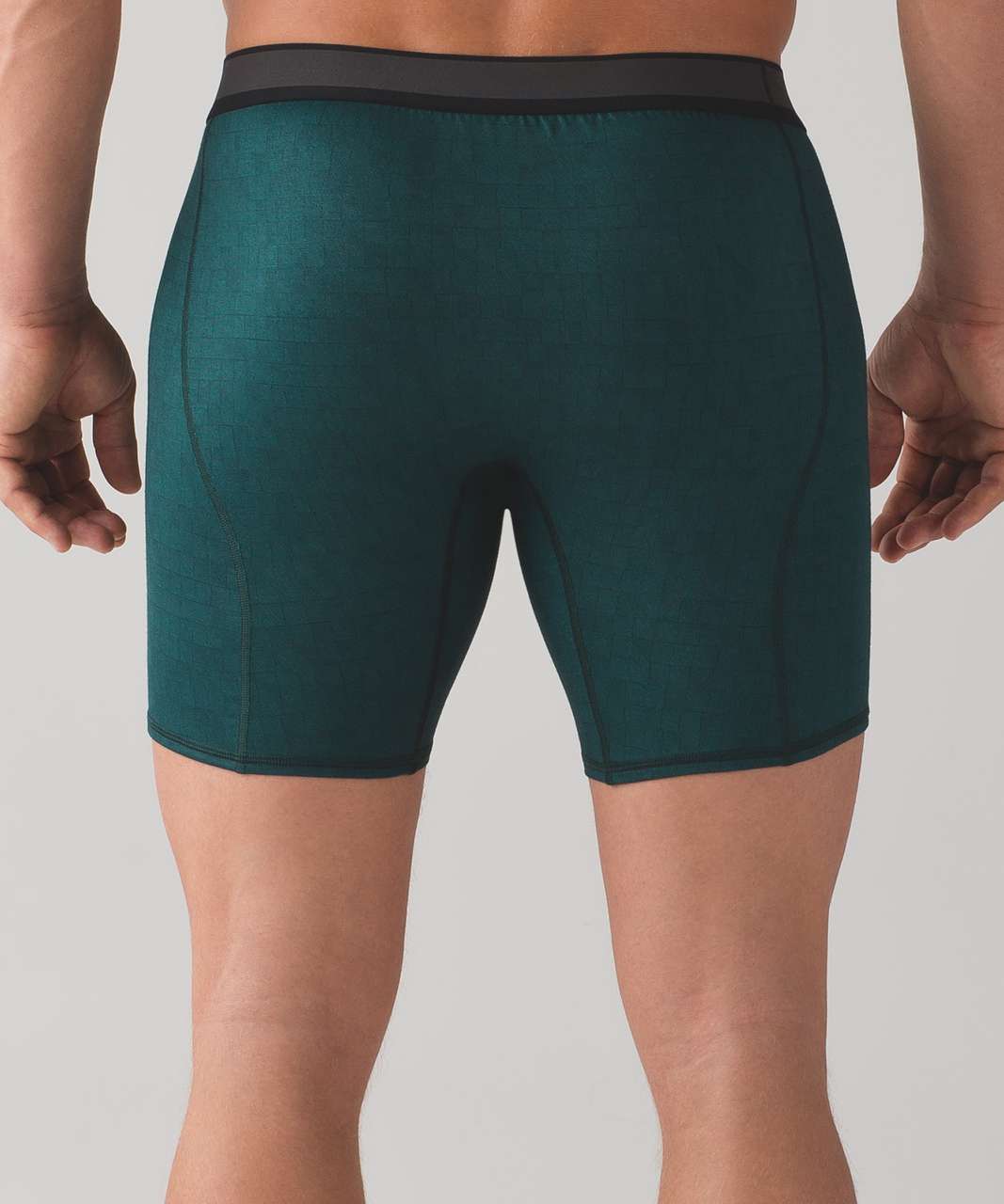 Lululemon No Boxer Boxer (The Long One) *7.5" - Starting Block Camp Green Indochine Blue