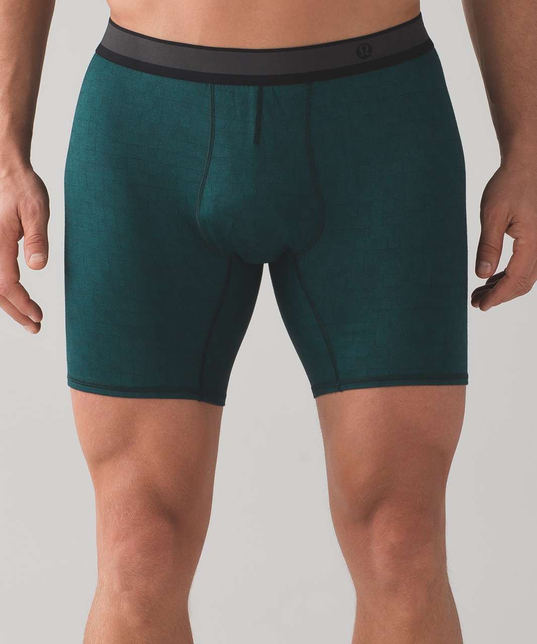 Lululemon No Boxer Boxer (The Long One) *7.5" - Starting Block Camp Green Indochine Blue