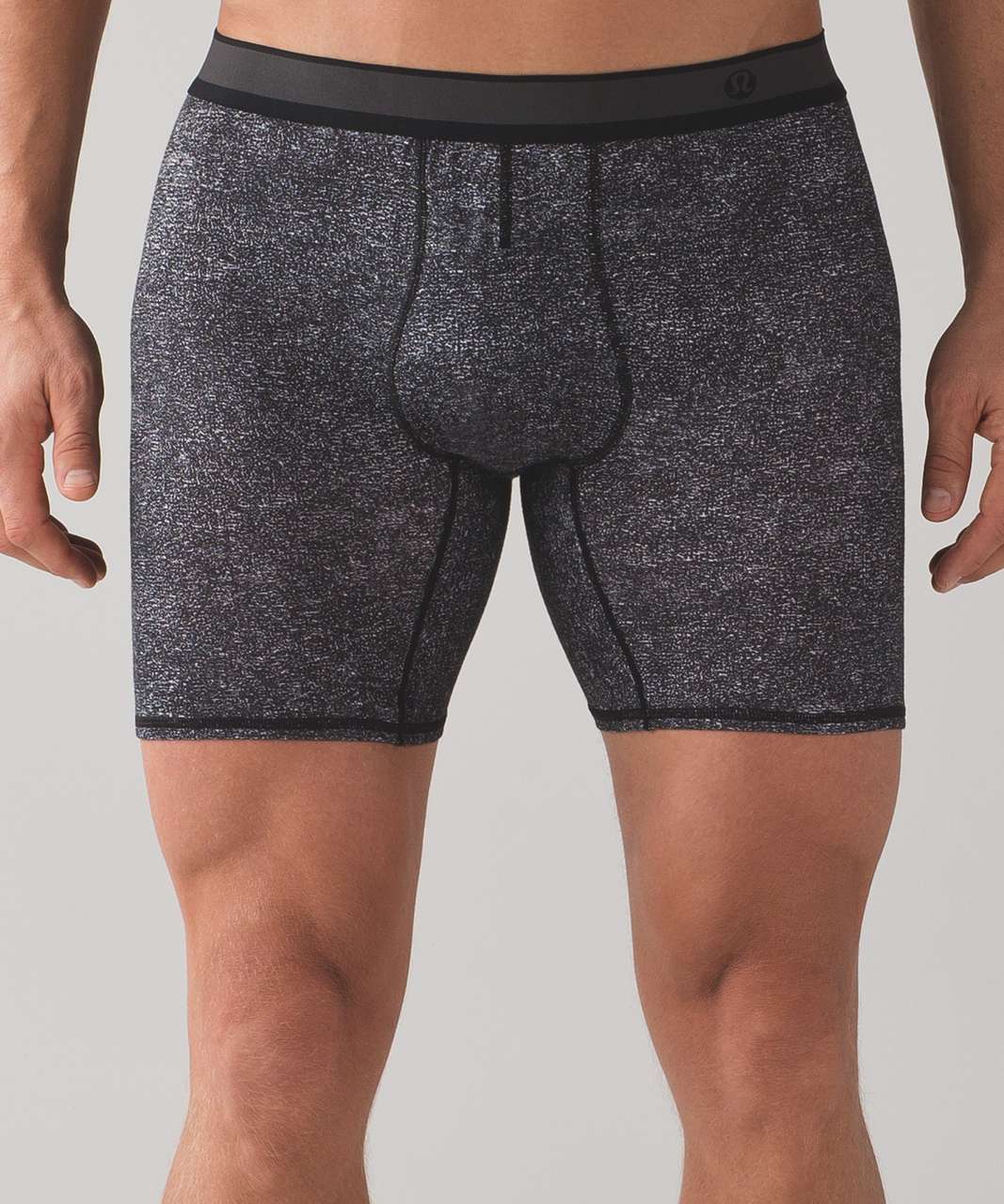 Lululemon No Boxer Boxer (The Long One) *7.5" - White Noise Alpine White Black