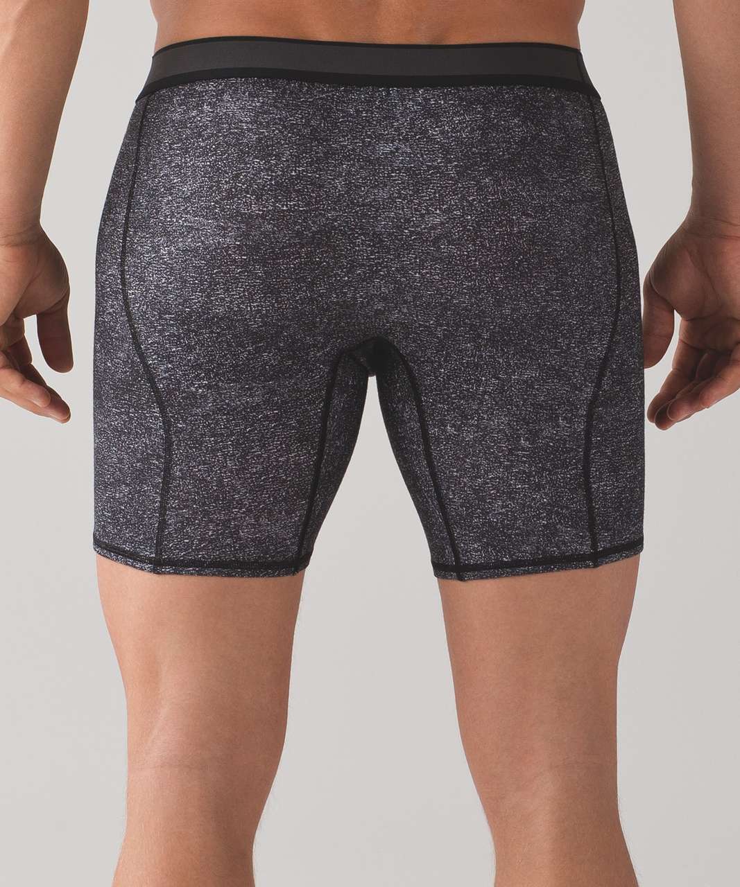 Lululemon No Boxer Boxer (The Long One) *7.5" - White Noise Alpine White Black