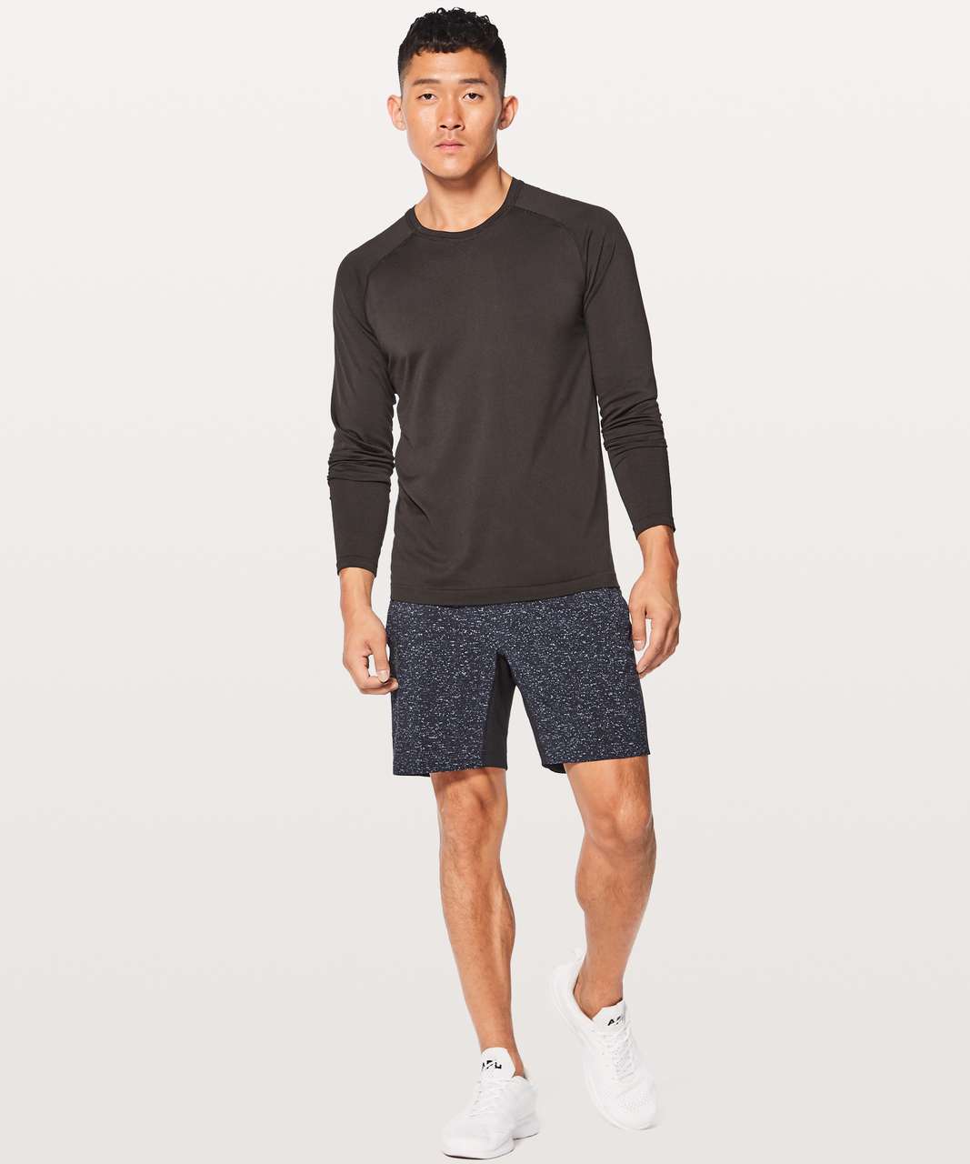 Lululemon T.H.E. Short Linerless 7" - Mix Match Asphalt Grey Black