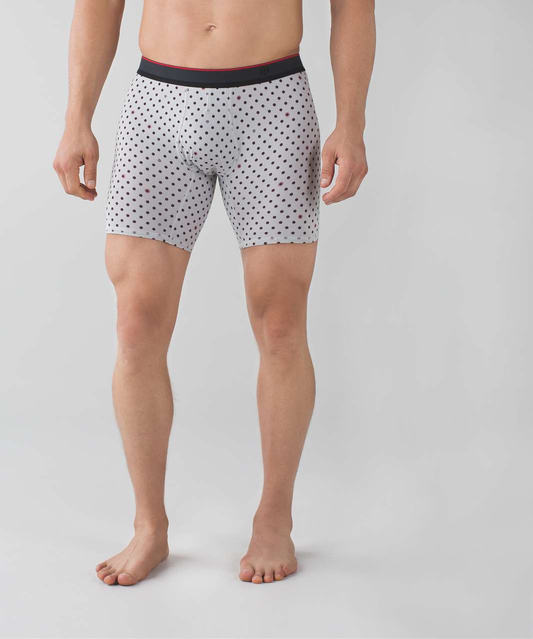 Lululemon No Boxer Boxer (The Long One) *7.5" - Iconic Polka Silver Spoon Black Cherry